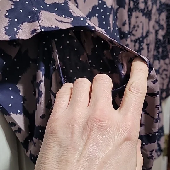 Anthropology Sunday In Brooklyn Floral Batwing Sleeve Top - Brown And Navy Small - Picture 5 of 12